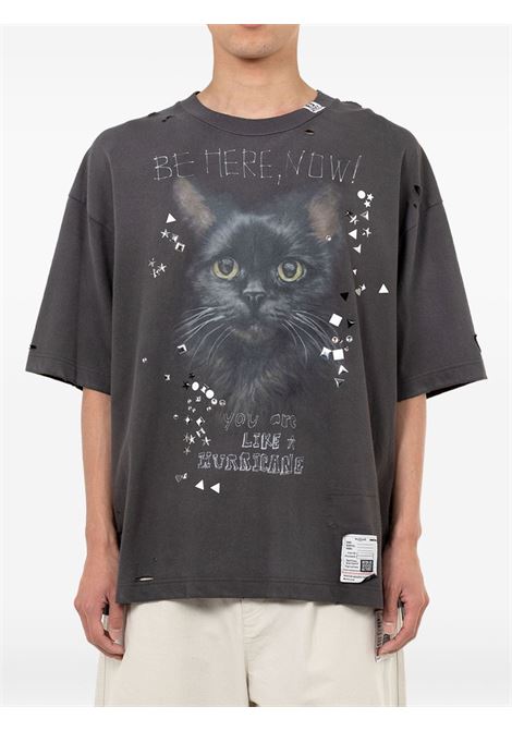 t-shirt embellished distressed uomo nera MAISON MIHARA YASUHIRO | J15TS752BLACK